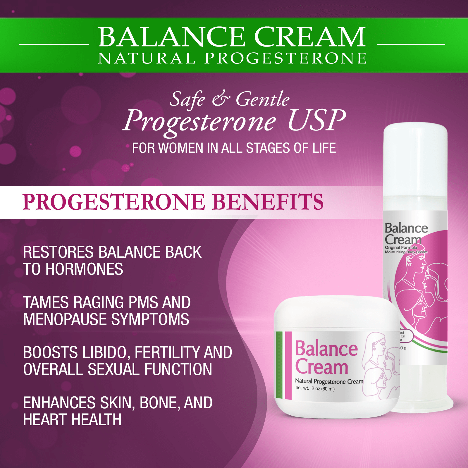 Balance Cream Natural Progesterone - WFP Infographic